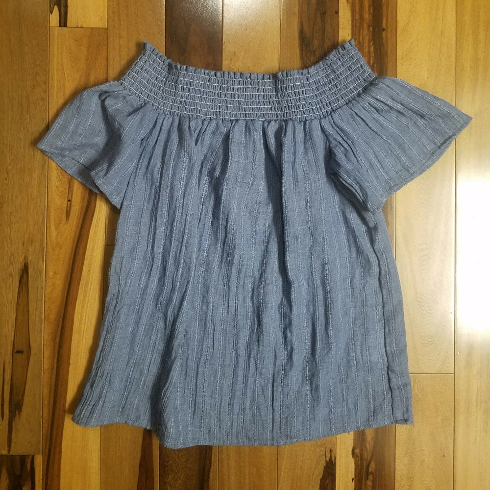 🌟Cavalini Blue Off Shoulder Top